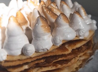 Sweet Rogel cake closeup photo
