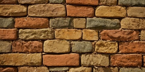 old red and brown mix stone wall brick background texture