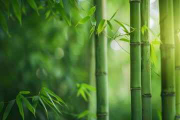 Fototapeta na wymiar Green bamboo, background abstract.