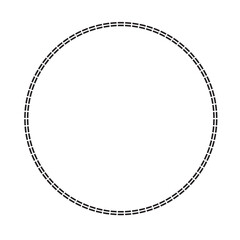 Double line circle vector