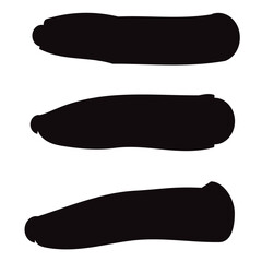 Brush strokes. Vector paintbrush set. Grunge design elements. Rectangle text boxes. Dirty distress texture banners. Ink splatters. Grungy painted objects.