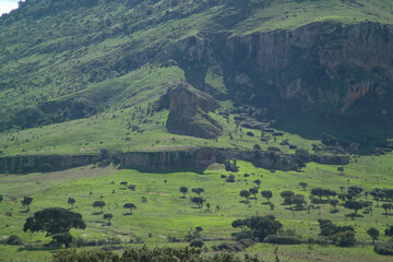 landscape with mountains and blue sky, Ittiri Romana, paesaggio. SS, Sardinia, Italia