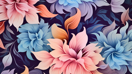 Colorful seamless floral pattern