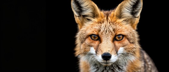 a close up of a fox's face looking at the camera with an intense look on it's face.