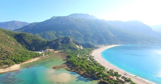 iztuzu beach in dalyan next to kounas fethiye turkey mediterranean sea