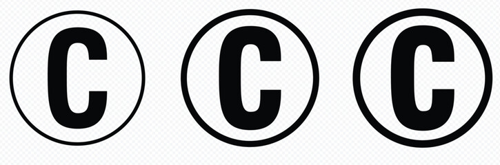 Copyright icon vector. copyright sign and symbol - obrazy, fototapety, plakaty
