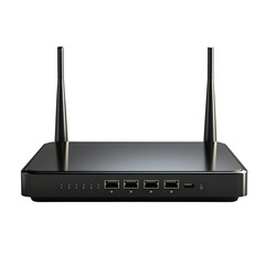 Wireless router on a white background. 3d rendering.