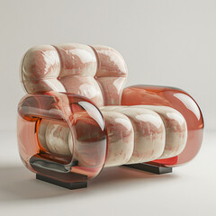 Sofa type chair pink