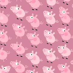 Cartoon Pig Pink Background, Peppa Pig Background