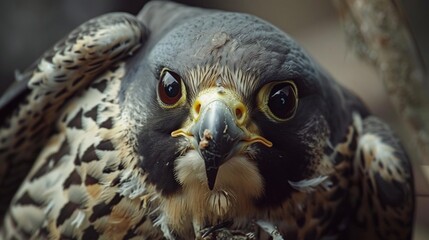 falcon in nature, a tranquil moment with a peregrine falcon in its natural habitat