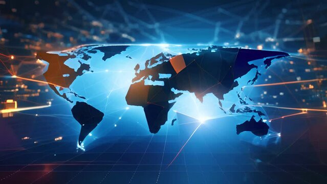 Logistics delivery, World map with logistic network distribution on background. background for Concept of fast or instant shipping, Online goods orders worldwide