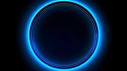 Abstract neon circle
