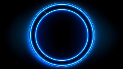 Abstract neon circle