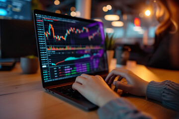 A person using a cryptocurrency options trading platform