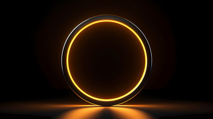 Technology bright circles on background