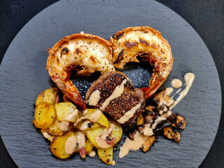 Surf and Turf Langustenschwänze mit Filetsteak