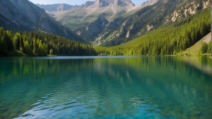 lake in the mountains