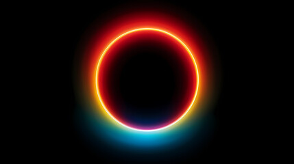 Technology bright circles on background
