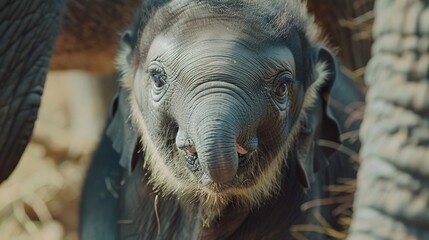 experiencing the love between a baby elephant calf and its mother in the wilderness