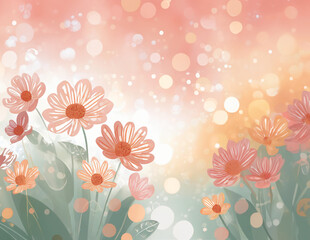 Mother's Day Pastel Bokeh Background