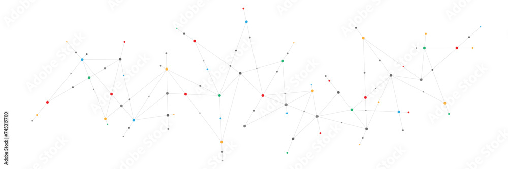 Poster vector illustration of minimalistic design with connecting the dots and lines. abstract geometric ba