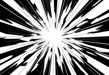 Burst of Light in Black and White