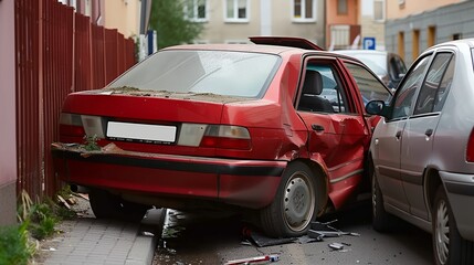 a car that has been hit