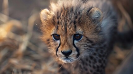 capturing the innocence of a young cheetah cub in stunning closeup shots