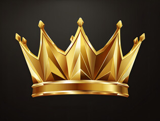 Stunning Golden Crown on Black Background