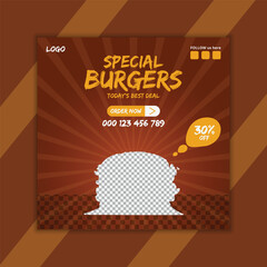 Special food social media post design template