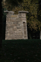 Templo de Debod en Madrid, Espa&ntilde;a. Monumento hist&oacute;rico egipcio