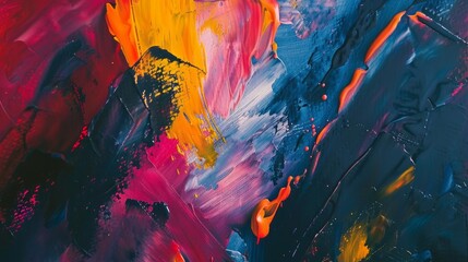 Abstract acrylic painting: creepy dark tones infused with hopeful pops of color - ideal for backgrounds