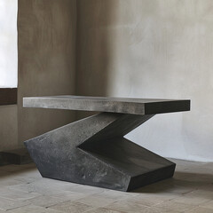 Minimalist Monolithic Concrete Bench Design