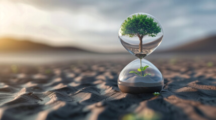 Nature's Hourglass: A stark reminder of time ticking away 03 - obrazy, fototapety, plakaty