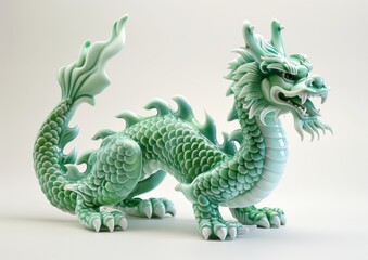 "Green Guardian of Good Fortune: Welcoming the New Year with Dragon Magic"
