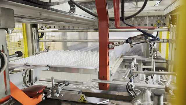 Plastic bottles packing machine.