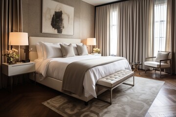 Neutral Color Palette Bedroom Designs: Luxury Linens & Five-Star Sleep in Boutique Hotel-Inspired Elegance