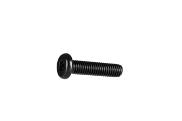 hex socket head screw in black color on isolated white background close up