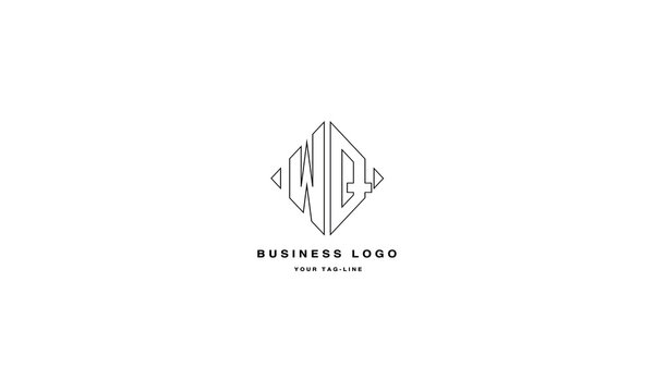 WQ, QW, W, Q, Abstract Letters Logo Monogram