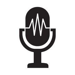 microphone icon vector illustration design template