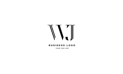 WJ, JW, W, J, Abstract Letters Logo monogram