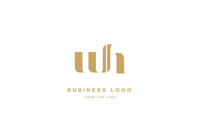 WH, HW, W, H, Abstract Letters Logo monogramn