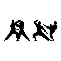 With precise technique and unwavering determination, these silhouettes capture the spirit of karate training and the quest for mastery.