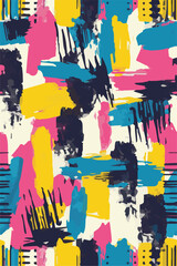 Retro 1980s or 90s trendy seamless background pattern