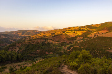 Obraz premium A quiet evening in the Moukdasen area near the city of Tetouan