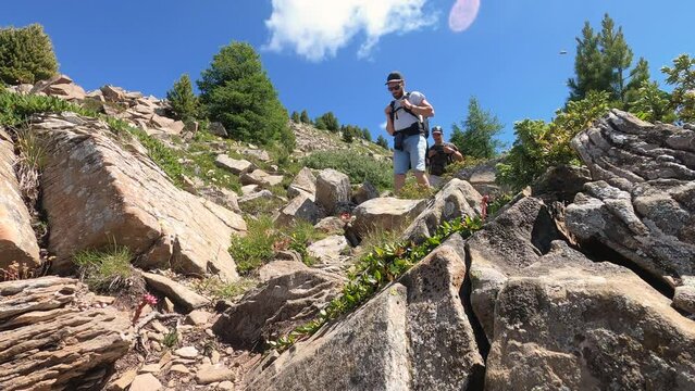 Randonneurs en montagne