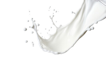 Milk Splash Isolated on Transparent Background