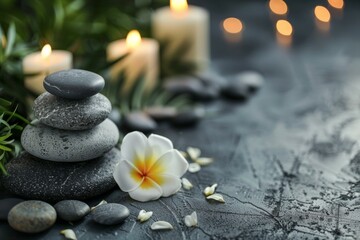 Massage concept in a spa salon. Background with selective focus and copy space