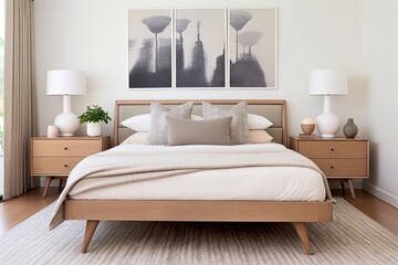 Neutral Color Palette Bedroom Designs: Mid-Century Modern Chic with Clean Lines and Retro Charm