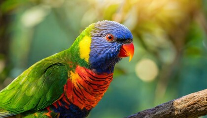 Naklejka premium rainbow lorikeet parrot also known as (Trichoglossus haematodus) 